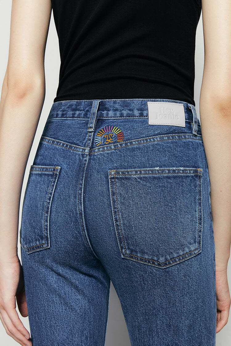 Activity Grrrl High Rise Kick Crop Jeans HJ017