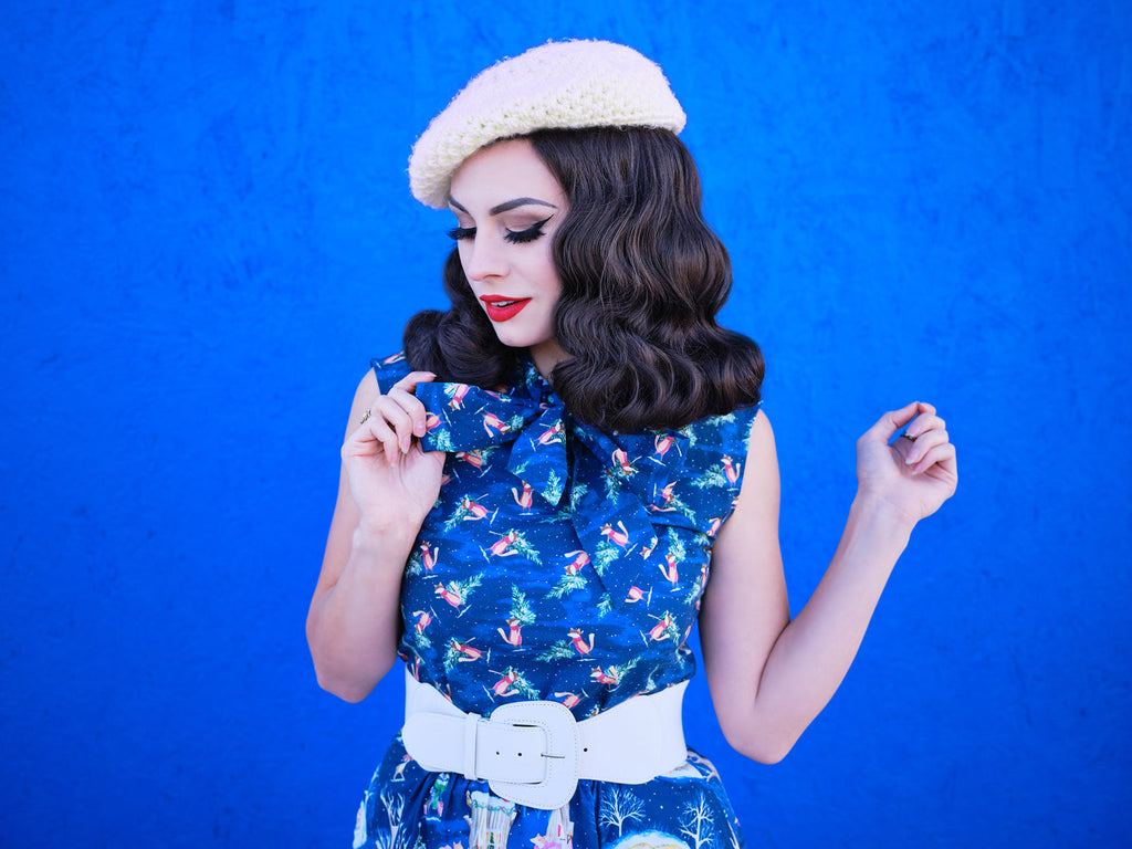 Festive Fox Bow Top - 1X only