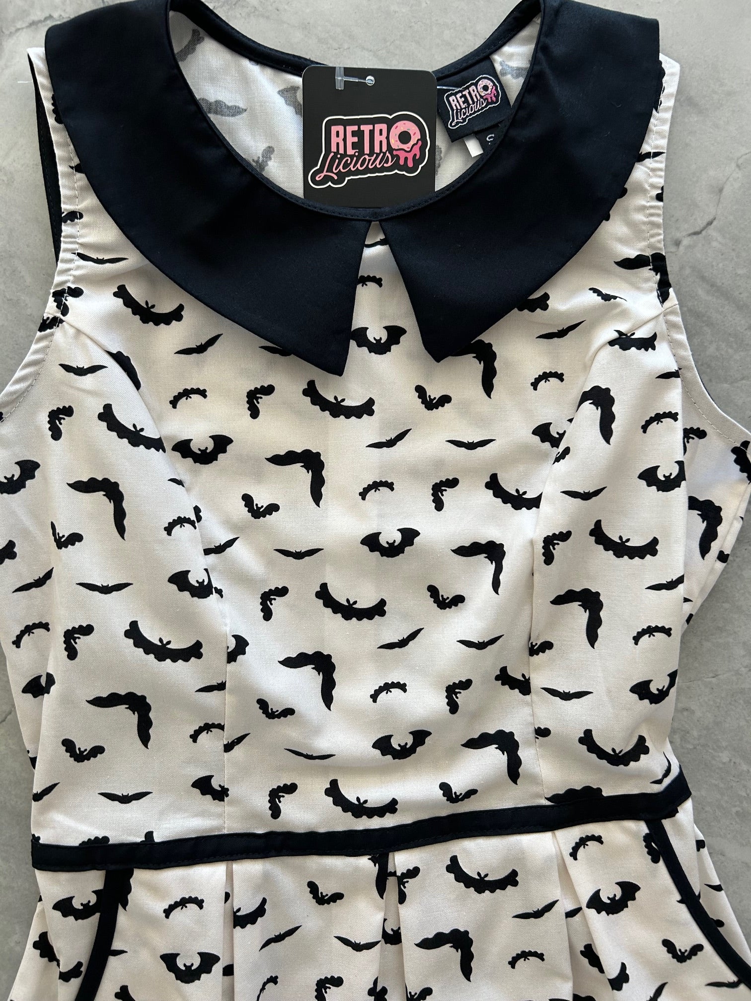 Bats Collared Dress - XL only