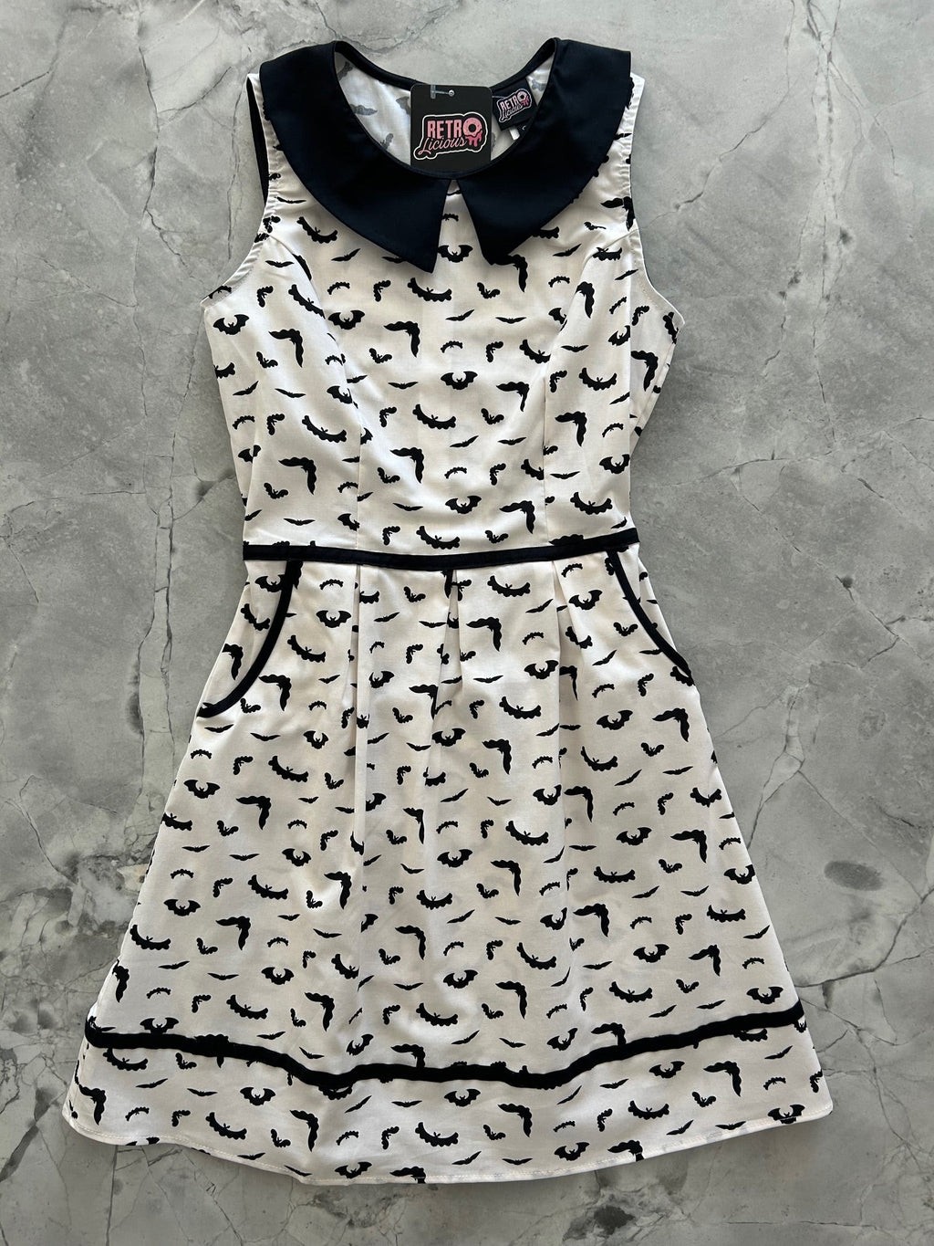 Bats Collared Dress - XL only