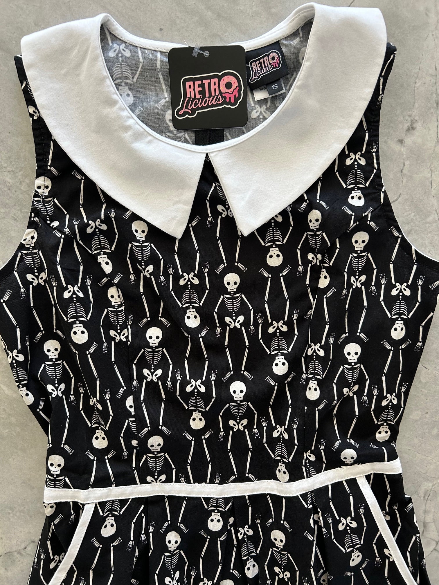 Skeleton Collared Dress - 1X only, 1 left!