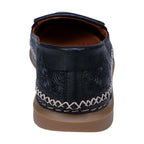 Ginger Black Perforated Leather Flats