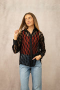 Kathryn Black Lace Long Sleeve Shirt