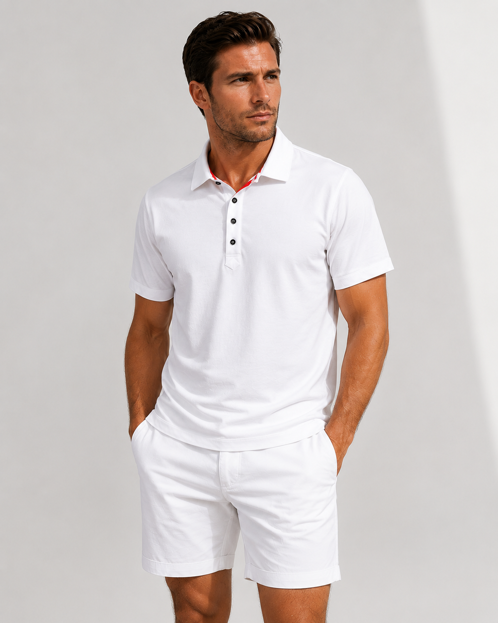 Buki Cinqo Polo 2-Pack - White/Navy