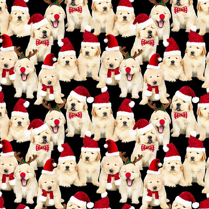 Dogs in Santa Hats Shorter Fit & Flare Dress