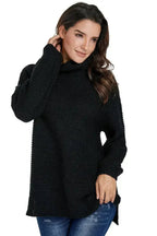 Black Long Sleeve Turtleneck Sweater