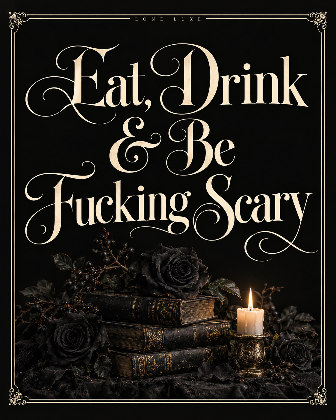 Eat Drink and Be Fucking Scary Halloween printable sign